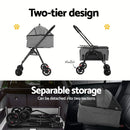 i.Pet Pet Stroller 2 - tier Dog Pram Large Cat Carrier Travel Pushchair Foldable - NuSea