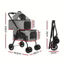 i.Pet Pet Stroller 2 - tier Dog Pram Large Cat Carrier Travel Pushchair Foldable - NuSea