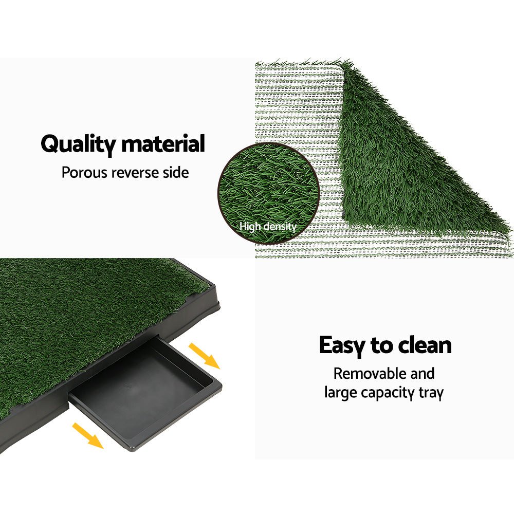 i.Pet Pet Training Pad Dog Potty Toilet Large Loo Portable With Tray Grass Mat - NuSea