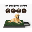 i.Pet Pet Training Pad Dog Potty Toilet Large Portable With Tray Grass 2 Mats - NuSea