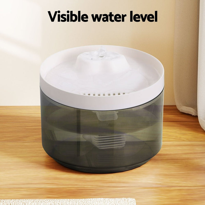 i.Pet Pet Water Fountain Dispenser Filter Dog Cat Drinking Automatic Electric 2.2L - NuSea