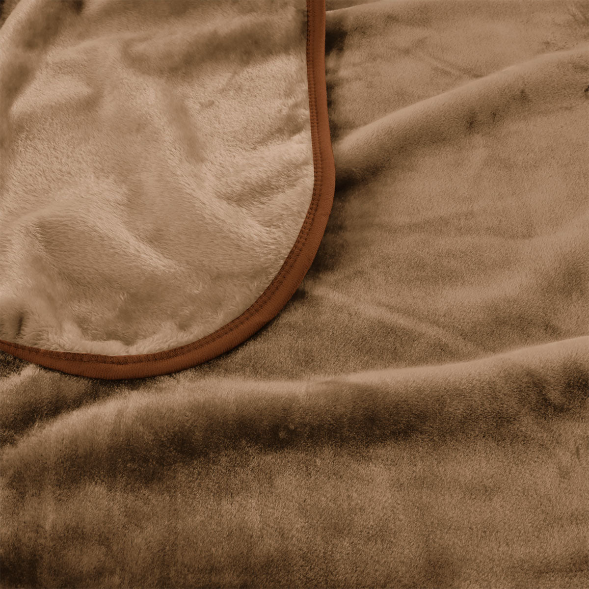 J Elliot Home 800GSM Luxury Winter Thick Mink Blanket Pecan King - NuSea