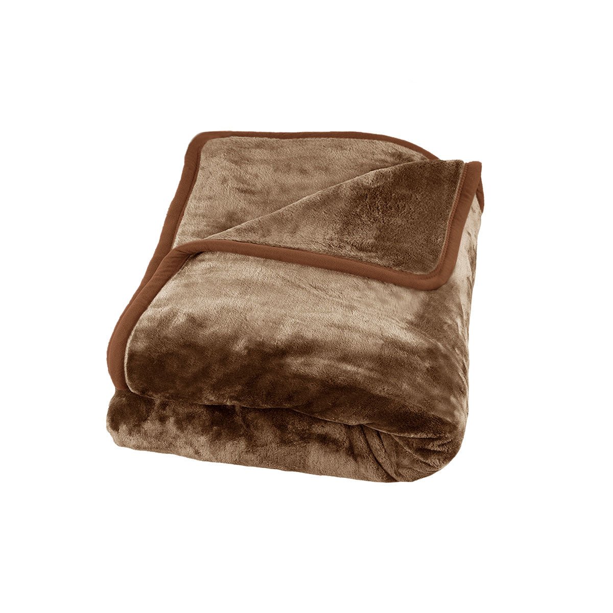 J Elliot Home 800GSM Luxury Winter Thick Mink Blanket Pecan King - NuSea