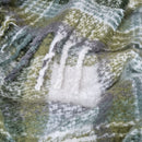 J Elliot Home Aiden Olive Multi Faux Mohair Throw Rug with Fringe 130 x 160cm - NuSea
