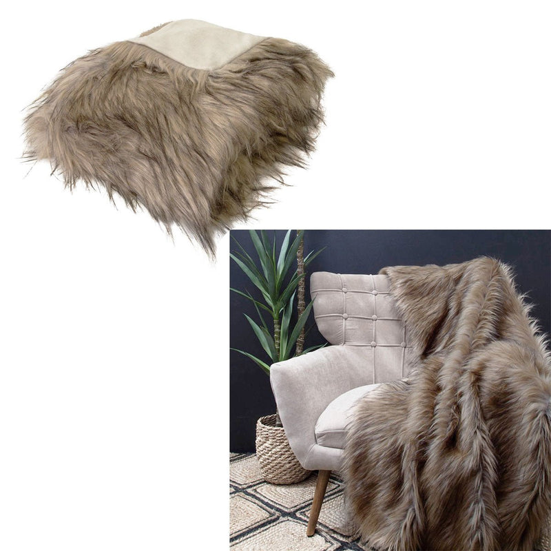 J Elliot Home Elk Luxury Faux Fur Throw 130 x 160cm - NuSea
