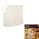 J Elliot Home Lemonade Karma Set of 4 Cotton Eco - Friendly Natural Muslin Storage Bag Set - NuSea