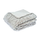 J Elliot Home Rita Silver Grey Faux Mohair Throw Rug 130 x 160cm - NuSea