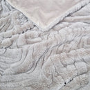 J Elliot Home Rita Silver Grey Faux Mohair Throw Rug 130 x 160cm - NuSea
