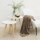 J Elliot Home Rita Woodsmoke Faux Mohair Throw Rug 130 x 160cm - NuSea