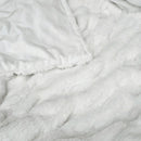 J Elliot Home Skyler Ivory Faux Fur Throw Rug 130 x 160cm - NuSea