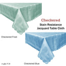Jacquard Table Cloth Checkered Frost 180 cm Round - NuSea