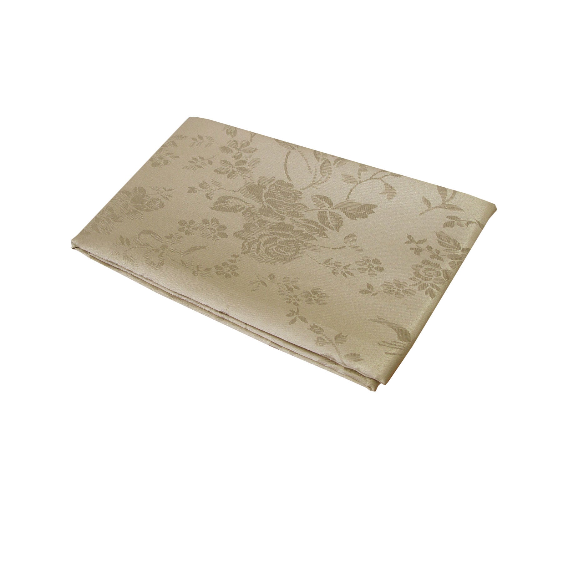 Jacquard Table Cloth Roses Latte 135 x 180cm Rectangle - NuSea
