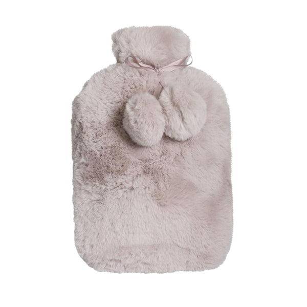 J.Elliot Home Amara Hot Water Bottle with Super Plush Faux Fur Cover Blush - NuSea
