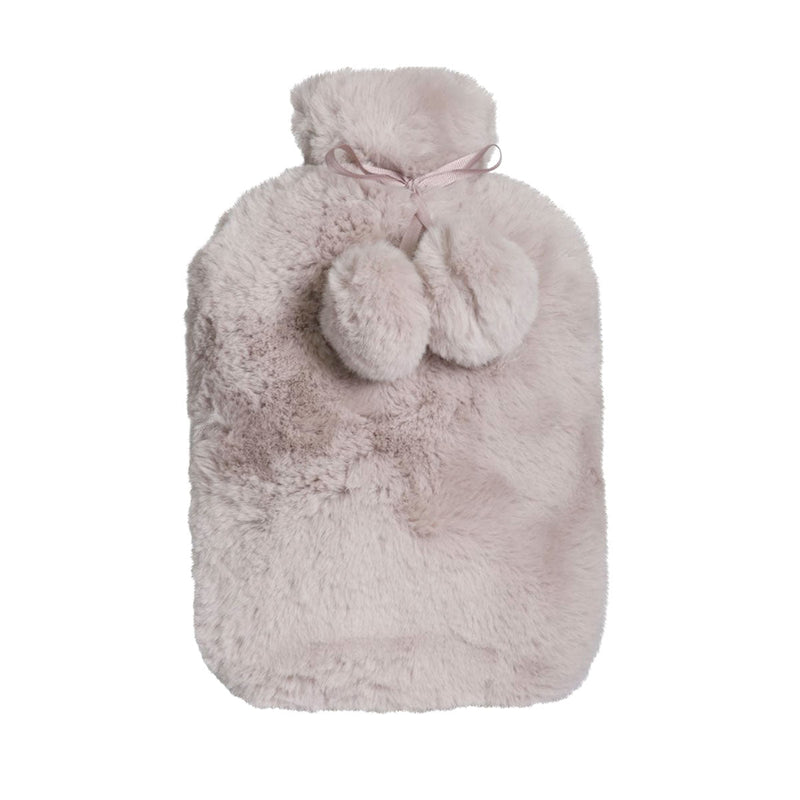 J.Elliot Home Amara Hot Water Bottle with Super Plush Faux Fur Cover Blush - NuSea