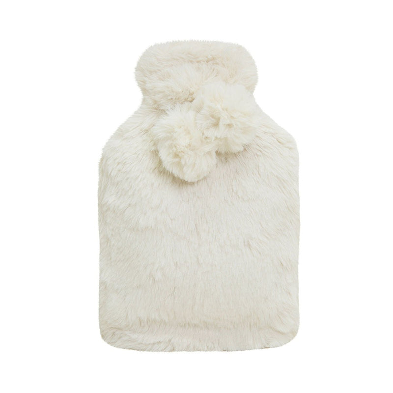 J.Elliot Home Amara Hot Water Bottle with Super Plush Faux Fur Cover Ivory - NuSea