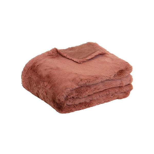 J.Elliot Home Arlo Faux Fur Throw Clay Pink - NuSea