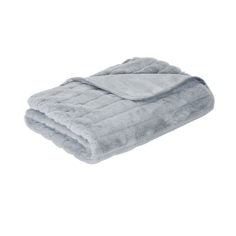 J.Elliot Home Baw Baw Plush Throw Grey - NuSea