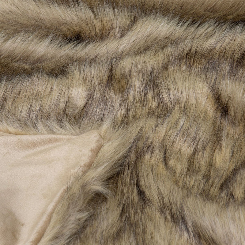 J.Elliot Home Grizzly Brown Faux Fur Throw - NuSea