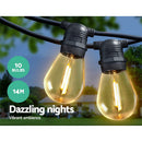 Jingle Jollys 14m LED Festoon String Lights Christmas Wedding Party Outdoor - NuSea