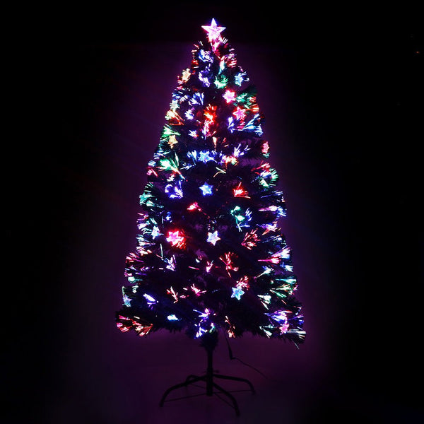 Jingle Jollys 1.5m Christmas Tree Optic Fibre LED Xmas tree Multi Colour - NuSea