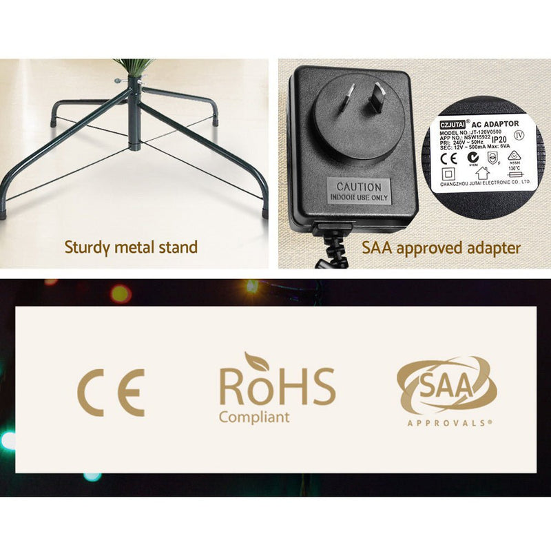 Jingle Jollys 1.5m Christmas Tree Optic Fibre LED Xmas tree Multi Colour - NuSea