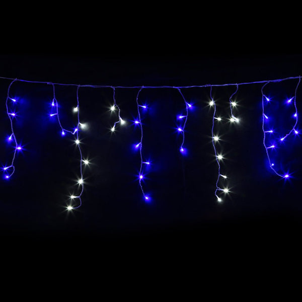 Jingle Jollys 20M Christmas Lights Icicle Light 800 LED Blue White Decor - NuSea