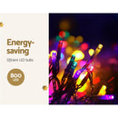 Jingle Jollys 20M Christmas Lights Icicle Light 800 LED Multi - coloured - NuSea