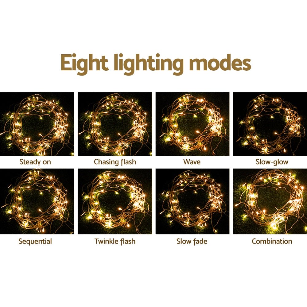 Jingle Jollys 20M Christmas Lights Icicle Light 800 LED Warm White Decor - NuSea