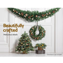 Jingle Jollys 2.1m Christmas Garland Xmas Decorations Green Wedding Party - NuSea