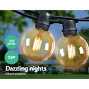 Jingle Jollys 23m LED Festoon String Lights 20 Bulbs Kits Wedding Party Christmas G80 - NuSea