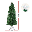 Jingle Jollys 2.4m Christmas Tree Optic Fibre LED Xmas tree Multi Colour - NuSea