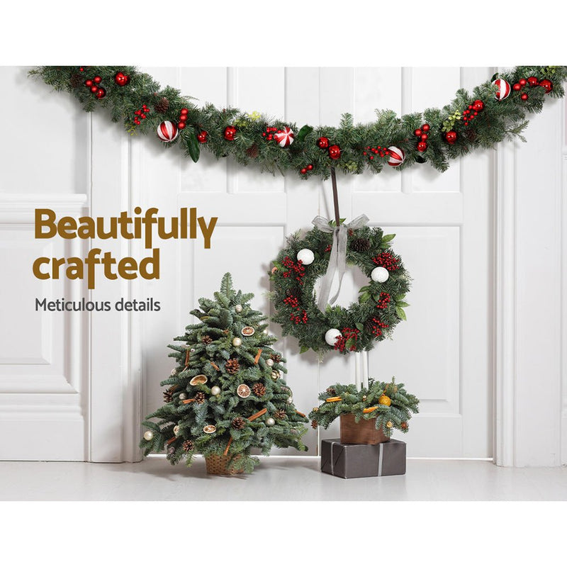 Jingle Jollys 2.7m Christmas Garland with Decorations Xmas Wedding Party - NuSea