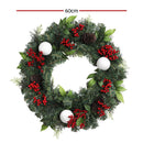 Jingle Jollys 2FT 60CM Christmas Wreath with Decor Xmas Tree Decoration - NuSea