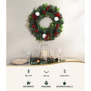 Jingle Jollys 2FT 60CM Christmas Wreath with Decor Xmas Tree Decoration - NuSea