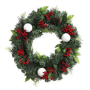 Jingle Jollys 2FT 60CM Christmas Wreath with Decor Xmas Tree Decoration - NuSea