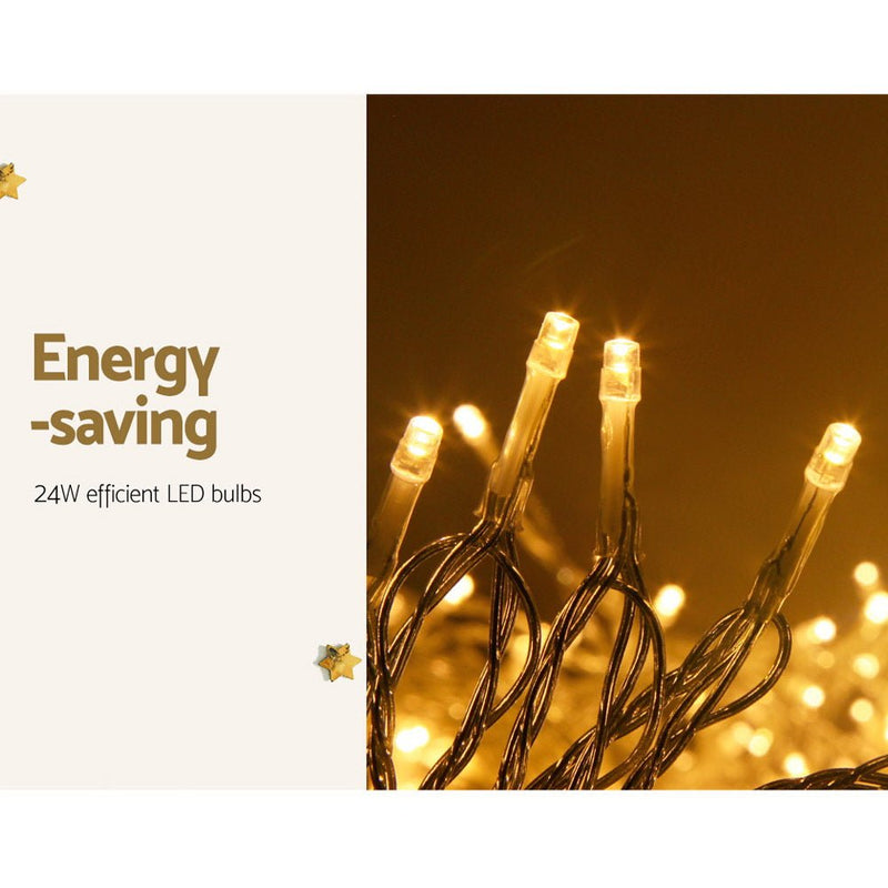 Jingle Jollys 50M Christmas Lights String Light 500 LED Warm White - NuSea