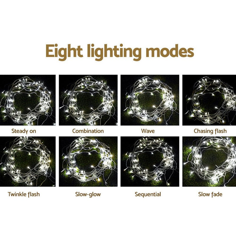 Jingle Jollys 6X3M Christmas Lights Curtain Light Cool White 600 LED - NuSea