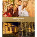 Jingle Jollys 6X3M Christmas Lights Curtain Light Warm White 600 LED - NuSea