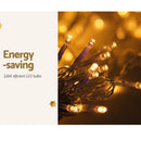 Jingle Jollys 6X3M Christmas Lights Curtain Light Warm White 600 LED - NuSea