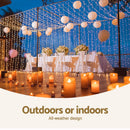 Jingle Jollys 6X3M Christmas Lights Curtain Light Warm White 600 LED - NuSea