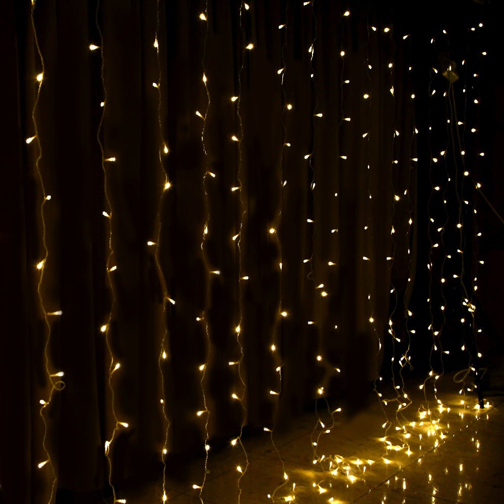 Jingle Jollys 6X3M Christmas Lights Curtain Light Warm White 600 LED - NuSea
