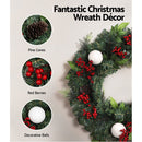 Jingle Jollys Christmas Garland with Wreath Set Ornaments Xmas Tree Decor - NuSea
