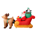 Jingle Jollys Christmas Inflatable Santa Sleigh 2.2M Illuminated Decorations - NuSea