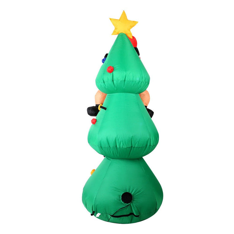 Jingle Jollys Christmas Inflatable Santa Tree 1.8M Illuminated Decorations - NuSea