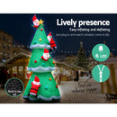 Jingle Jollys Christmas Inflatable Santa Tree 5M Illuminated Decorations - NuSea