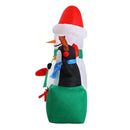 Jingle Jollys Christmas Inflatable Snowman 1.8M Illuminated Decorations - NuSea
