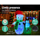 Jingle Jollys Christmas Inflatable Snowman 1.8M Illuminated Decorations - NuSea