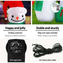 Jingle Jollys Christmas Inflatable Snowman 1.8M Illuminated Decorations - NuSea