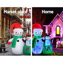 Jingle Jollys Christmas Inflatable Snowman 1.8M Illuminated Decorations - NuSea