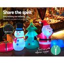 Jingle Jollys Christmas Inflatable Tree Snowman 2.7M Illuminated Decorations - NuSea